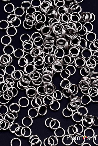 Anneaux de jonction doubles -  Ø 5 mm - argent antique